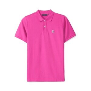 Psycho Bunny Classic Pima Cotton Polo Shirt Pink Size 5 Made in Peru